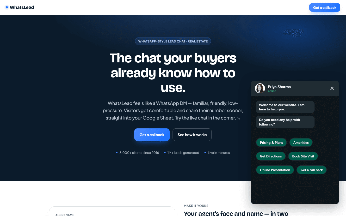 WhatsLead — Chatbots built by Shashwat Technologies